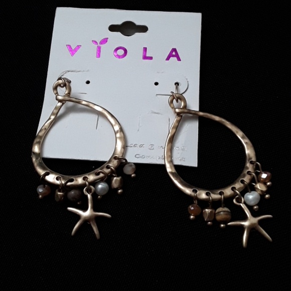 Viola Jewelry - Starfish Hoop Earrings